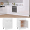 vidaXL - Onderkast - met - lade - 60x46x81,5 - cm - spaanplaat - hoogglans - wit