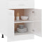 vidaXL - Onderkast - met - lade - 60x46x81,5 - cm - spaanplaat - hoogglans - wit