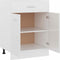 vidaXL - Onderkast - met - lade - 60x46x81,5 - cm - spaanplaat - hoogglans - wit
