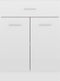 vidaXL - Onderkast - met - lade - 60x46x81,5 - cm - spaanplaat - hoogglans - wit