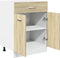 vidaXL - Onderkast - met - lade - 60x46x81,5 - cm - spaanplaat - sonoma - eikenkleurig