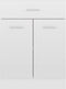 vidaXL - Onderkast - met - lade - 60x46x81,5 - cm - spaanplaat - hoogglans - wit