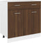 vidaXL - Onderkast - met - lade - 80x46x81,5 - cm - bewerkt - hout - bruin - eikenkleur