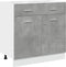 vidaXL - Onderkast - met - lade - 80x46x81,5 - cm - bewerkt - hout - betongrijs