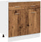 vidaXL - Onderkast - met - lade - 80x46x81,5 - cm - bewerkt - hout - oud - houtkleurig