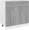 vidaXL - Onderkast - met - lade - 80x46x81,5 - cm - bewerkt - hout - grijs - sonoma