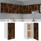 vidaXL - Onderkast - met - lade - 80x46x81,5 - cm - bewerkt - hout - gerookt - eiken