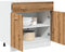 vidaXL - Onderkast - met - lade - 80x46x81,5 - cm - bewerkt - hout - artisanaal - eiken