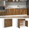 vidaXL - Onderkast - met - lade - 80x46x81,5 - cm - bewerkt - hout - gerookt - eiken