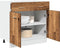 vidaXL - Onderkast - met - lade - 80x46x81,5 - cm - bewerkt - hout - oud - houtkleurig