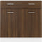 vidaXL - Onderkast - met - lade - 80x46x81,5 - cm - bewerkt - hout - bruin - eikenkleur