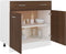 vidaXL - Onderkast - met - lade - 80x46x81,5 - cm - bewerkt - hout - bruin - eikenkleur