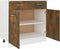 vidaXL - Onderkast - met - lade - 80x46x81,5 - cm - bewerkt - hout - gerookt - eiken