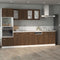 vidaXL - Onderkast - met - lade - 80x46x81,5 - cm - bewerkt - hout - bruin - eikenkleur