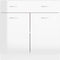 vidaXL - Onderkast - met - lade - 80x46x81,5 - cm - bewerkt - hout - hoogglans - wit
