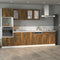 vidaXL - Onderkast - met - lade - 80x46x81,5 - cm - bewerkt - hout - gerookt - eiken
