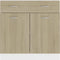 vidaXL - Onderkast - met - lade - 80x46x81,5 - cm - bewerkt - hout - sonoma - eikenkleur