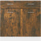 vidaXL - Onderkast - met - lade - 80x46x81,5 - cm - bewerkt - hout - gerookt - eiken