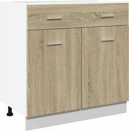 vidaXL - Onderkast - met - lade - 80x46x81,5 - cm - spaanplaat - sonoma - eikenkleurig