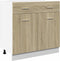 vidaXL - Onderkast - met - lade - 80x46x81,5 - cm - spaanplaat - sonoma - eikenkleurig