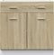 vidaXL - Onderkast - met - lade - 80x46x81,5 - cm - spaanplaat - sonoma - eikenkleurig