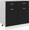 vidaXL - Onderkast - met - lade - 80x46x81,5 - cm - spaanplaat - zwart
