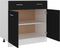 vidaXL - Onderkast - met - lade - 80x46x81,5 - cm - spaanplaat - zwart