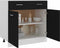vidaXL - Onderkast - met - lade - 80x46x81,5 - cm - spaanplaat - zwart