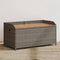 vidaXL - Opbergbank - 100x50x52 - cm - poly - rattan - en - acaciahout - grijs