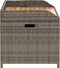 vidaXL - Opbergbank - 100x50x52 - cm - poly - rattan - en - acaciahout - grijs