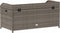vidaXL - Opbergbank - 100x50x52 - cm - poly - rattan - en - acaciahout - grijs