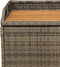 vidaXL - Opbergbank - 100x50x52 - cm - poly - rattan - en - acaciahout - grijs