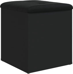 vidaXL - Opbergbank - 42x42x45 - cm - bewerkt - hout - zwart