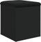 vidaXL - Opbergbank - 42x42x45 - cm - bewerkt - hout - zwart
