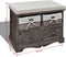 vidaXL - Opbergbank - 62x33x42 - cm - paulowniahout - bruin