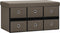 vidaXL - Opbergbank - inklapbaar - 76x38x38 - cm - kunstlinnen - bruin