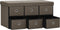 vidaXL - Opbergbank - inklapbaar - 76x38x38 - cm - kunstlinnen - bruin