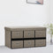 vidaXL - Opbergbank - inklapbaar - 76x38x38 - cm - kunstlinnen - taupe