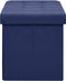 vidaXL - Opbergbank - inklapbaar - kunstlinnen - blauw