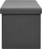 vidaXL - Opbergbank - inklapbaar - PVC - grijs