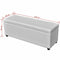 vidaXL - Opbergbank - lang - hout - wit