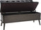 vidaXL - Opbergbank - met - rugleuning - 110 - cm - kunstleer - zwart