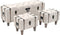 vidaXL - Opbergbankenset - 112x37x45 - cm - massief - hout - en - staal - 3-delig