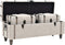 vidaXL - Opbergbankenset - 112x37x45 - cm - massief - hout - en - staal - 3-delig