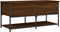 vidaXL - Opbergbankje - 100x42,5x47 - cm - bewerkt - hout - bruin - eikenkleur