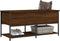 vidaXL - Opbergbankje - 100x42,5x47 - cm - bewerkt - hout - bruin - eikenkleur