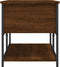 vidaXL - Opbergbankje - 100x42,5x47 - cm - bewerkt - hout - bruin - eikenkleur