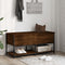 vidaXL - Opbergbankje - 100x42,5x47 - cm - bewerkt - hout - bruin - eikenkleur
