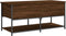vidaXL - Opbergbankje - 100x42,5x47 - cm - bewerkt - hout - bruin - eikenkleur