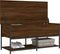 vidaXL - Opbergbankje - 100x42,5x47 - cm - bewerkt - hout - bruin - eikenkleur